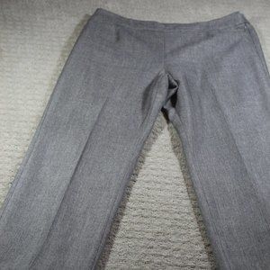 Le Suit Size 10 High Rise Straight Leg Grey Twill Slacks